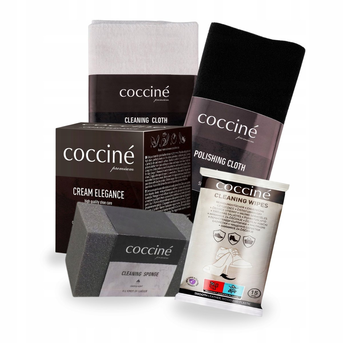 Do Czyszczenia i Pielęgnacji Butów Beżowych Coccine Zestaw 5w1