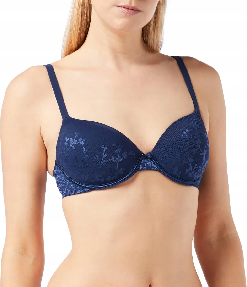 Biustonosz damski Triumph granatowy body make-up usztywniany 70A