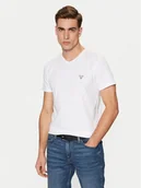 Koszulki męskie - Guess T-Shirt Caleb U97M01 KCD31 Biały Slim Fit - miniaturka - grafika 1