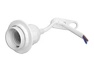 Oprawka E27 z kołnierzem i przewodem 15cm. (1LM) - Wtyczki i adaptery - miniaturka - grafika 1