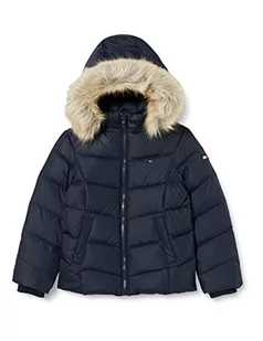 Tommy Hilfiger Dziewczęcy KG0KG05980 płaszcz puchowy, pustynne niebo, 18 miesięcy - Kurtki i płaszcze dla dziewczynek - miniaturka - grafika 1