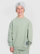 Bluzy dla chłopców - 4F Bluza dresowa oversize nierozpinana bez kaptura chłopięca - oliwkowa 122 (6-7 lat) - miniaturka - grafika 1