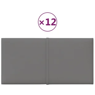 Panele ścienne, 12 szt., jasnoszare, 30x15 cm, tkanina, 0,54 m² - Panele ścienne i boazeria - miniaturka - grafika 3