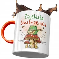 Kubki - Kubek Pomarańczowy Dla Siostrzenicy na Prezent z Nadrukiem ze Zdjęciem + Opakowanie na prezent (wzór 03) - miniaturka - grafika 1
