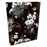 Notesy i bloczki - Notes B6 w kratkę z gumką Soft Touch Tropikalne Kwiaty - miniaturka - grafika 1