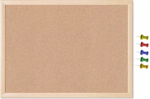 Tablica Korkowa Drewniana Rama 50X70 Duża +Pinezki - Tablice i flipcharty Tablica Korkowa Drewniana Rama 50X70 Duża +Pinezki - Tablice i flipcharty - miniaturka - grafika 1