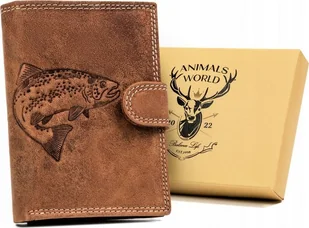 Always Wild Duży, Skórzany Portfel Męski W Orientacji Pionowej Zapinany Na Zatrzask - Portfele - miniaturka - grafika 1