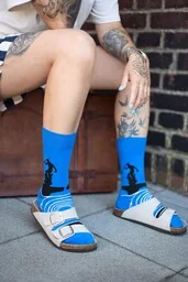 Skarpety PRL z pomnikiem Neptuna w Gdańsku Marilyn - Skarpetki męskie - miniaturka - grafika 1