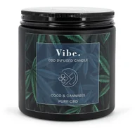 Świece - Świeca zapachowa sojowa CBD w szkle Vibe Coco and Cannabis Candle Brothers 350 g - miniaturka - grafika 1