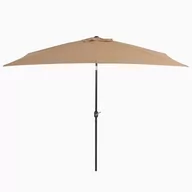 Parasole ogrodowe - vidaXL Parasol ogrodowy na metalowym słupku, 300 x 200 cm, kolor taupe - miniaturka - grafika 1