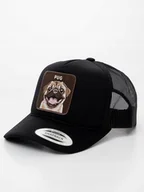 Czapki i chusty sportowe męskie - Czapka Z Daszkiem Trucker Czarna z Mopsem MyStars Pug PIES MĘSKA DAMSKA - miniaturka - grafika 1