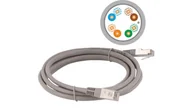 Kable miedziane - Patch-cord F/UTP kat.5e PVC 10.0m szary ALANTEC - ALANTEC - miniaturka - grafika 1