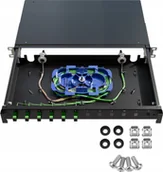 Akcesoria do szaf serwerowych - PRZEŁĄCZNICA ŚWIATŁOWODOWA TFSP-19-1U-12S-SC-B STALFLEX - miniaturka - grafika 1