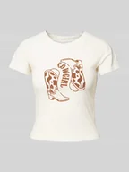 Koszulki i topy damskie - T-shirt z nadrukowanym motywem model ‘LOUI’ - miniaturka - grafika 1