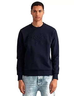 GANT Sweter męski, niebieski (Evening Blue), 5XL - Swetry męskie - miniaturka - grafika 1