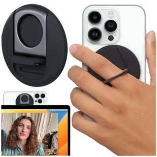 Uchwyt magnetyczny MagSafe Ring na telefon palec Alogy Holder mocowanie boczne do iPhone 14 13 12 do MacBook czarny - Statywy fotograficzne - miniaturka - grafika 12