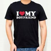 Koszulki i topy damskie - I Love My Boyfriend Koszulka - Śmieszny Prezent Dla Dziewczyny T-shirt - miniaturka - grafika 1