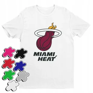 Koszulka T-Shirt Dziecięca Z Nadrukiem Miami Heat Klub Nba -Xxs 98-104 - Koszulki męskie - miniaturka - grafika 1