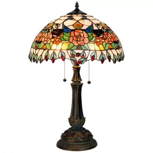 Clayre & Eef Kolorowa lampa stołowa Maja styl Tiffany - Lampy stojące - miniaturka - grafika 1