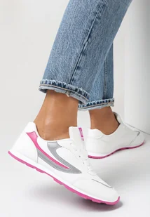 Biało-Różowe Buty Sportowe Chloette - Moda i Uroda OUTLET - miniaturka - grafika 1