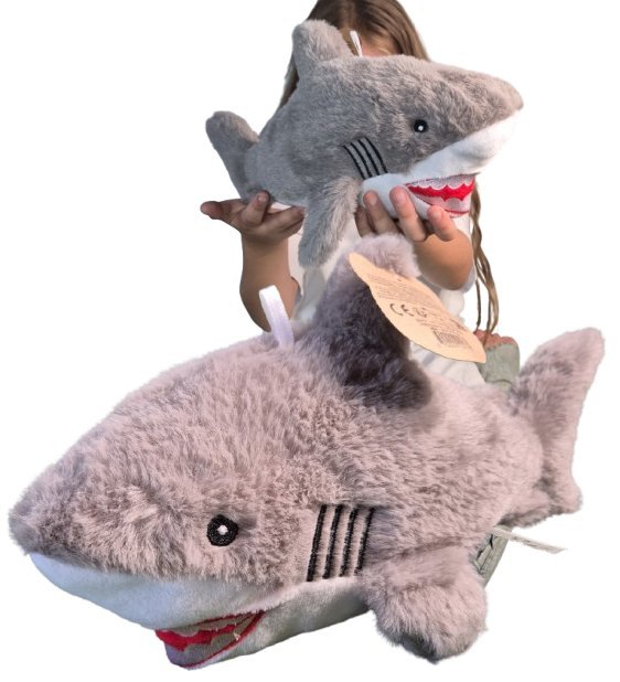Maskotka REKIN pluszowa shark Przytulanka Pluszak Zwierzęta Wodne Ocean 37x22x17