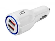 Ładowarki samochodowe - Ładowarka samochodowa LTC Quick Charger 2 x USB QC 3.0 biała LXLAD14 - miniaturka - grafika 1