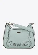 Torebki damskie - Torebka worek z ekoskóry z wyciętym wzorem - miniaturka - grafika 1