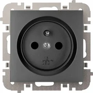 Gniazdka elektryczne - Elektro-Plast Vestra Gniazdo 2P+Z bez ramki podtynkowe IP20 czarny 3833-19 - miniaturka - grafika 1