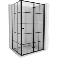 Kabiny prysznicowe - Mexen Mist-F T kabina prysznicowa składana prawa 95 x 90 cm, czarna kratka, czarna - 8A6T-095-090-70-77-P - miniaturka - grafika 1