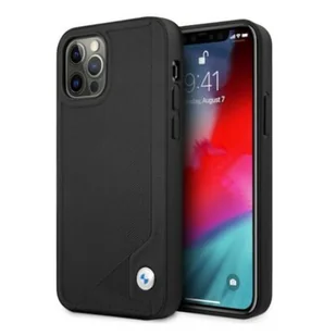 BMW Etui BMHCP12MRCDPK iPhone 12/12 Pro 6,1" czarny/black hardcase Leather Deboss - Etui i futerały do telefonów - miniaturka - grafika 1