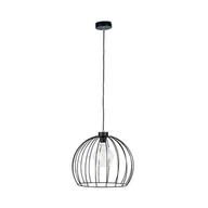 Lampy sufitowe - Britop Druciana LAMPA wisząca COOP 1881904 industrialna OPRAWA kopuła ZWIS metalowy czarny - miniaturka - grafika 1