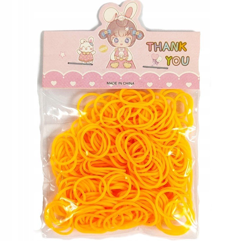 Gumki Do Robienia Bransoletek Naszyjników Loom Bands Pomarańczowe 200Szt