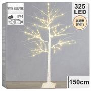 Choinki - Drzewko świecące zewnętrzne brzoza 325 led 150 cm kod: O-839353 - miniaturka - grafika 1