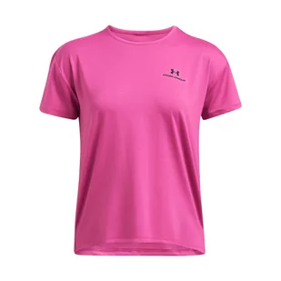 Damska koszulka treningowa Under Armour UA Rush Energy SS 2.0 - różowa - UNDER ARMOUR - Koszulki sportowe damskie - miniaturka - grafika 1