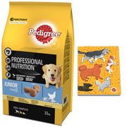 Sucha karma dla psów - PEDIGREE Junior Professional Nutrition Kurczak 15kg + Notes GRATIS - miniaturka - grafika 1