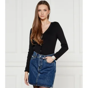 CALVIN KLEIN JEANS Kardigan | Slim Fit - Swetry damskie - miniaturka - grafika 1