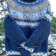 Swetry damskie - TEMU Sweter Damski Retro z Geometrycznym Wzorem - Miękka, Kolorowe Blokowanie, Okrągły Dekolt, Długi Rękaw, Elegancki Top na Jesień i Zimę, Ciepła - miniaturka - grafika 1