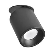 Oprawy, klosze i abażury - Polux Oczko przegubowe podtynkowe Haron 1x10W GU10 czarne 314192 - miniaturka - grafika 1