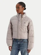 Kurtki damskie - Calvin Klein Jeans Kurtka zimowa LV047D504G Szary Regular Fit - miniaturka - grafika 1