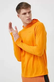 Bluzy męskie - Marmot bluza sportowa Crossover kolor pomarańczowy z kapturem gładka - grafika 1