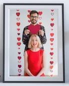 Ramki na zdjęcia - Rama na plakat zdjęcie 50x70 cm  z passe-partout 40x50 B2 czarna BD art - miniaturka - grafika 1