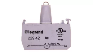 Legrand Korpus pojedynczy do główek podświetlanych zielony 230V 022942 022942 - Inne akcesoria elektryczne - miniaturka - grafika 1