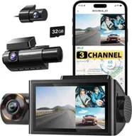 Wideorejestratory - WOLFBOX i07 Kamera Samochodowa 3-Kanałowa 4K WiFi GPS Noktowizor IR - miniaturka - grafika 1