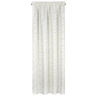 Zasłona 140x300 Marigold biała złota liście zaciemniająca gotowa na taśmie - Zasłony Zasłona 140x300 Marigold biała złota liście zaciemniająca gotowa na taśmie - Zasłony - miniaturka - grafika 1