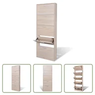 Szafki na buty - The Living Store Szafka na buty z 5 pojemnikami na buty o wyglądzie drewna dębowego - miniaturka - grafika 1