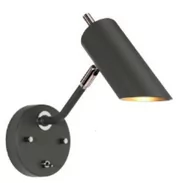 Lampy ścienne - Pipe Black Wall - kinkiet nowoczesny Black W - miniaturka - grafika 1
