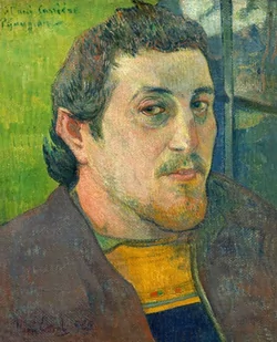 Plakat, Self-Portrait Dedicated to Carrière, Paul Gauguin, 60x80 cm - Plakaty - miniaturka - grafika 1