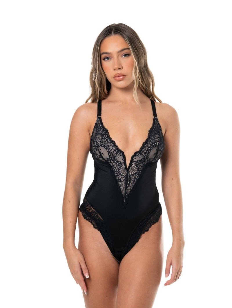 Body damskie Heyshape modelujące koronkowe S