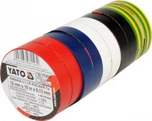 YATO Taśmy izolacyjne 12mmx10mx0,13mm; mix kolor, kpl. 10 szt. YT-8156 - Pozostałe narzędzia ogrodowe - miniaturka - grafika 1
