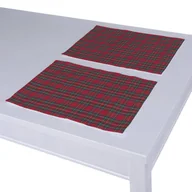 Obrusy i serwetki - Dekoria pl pl Podkładka 2 sztuki czerwona kratka 40 x 30 cm Bristol 403-126-29 - miniaturka - grafika 1
